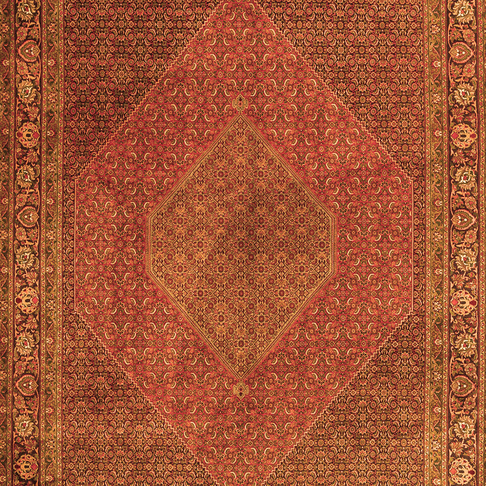 Serging Thickness of Machine Washable Persian Orange Traditional Area Rugs, wshtr3492org