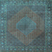 Square Persian Light Blue Traditional Rug, tr3492lblu