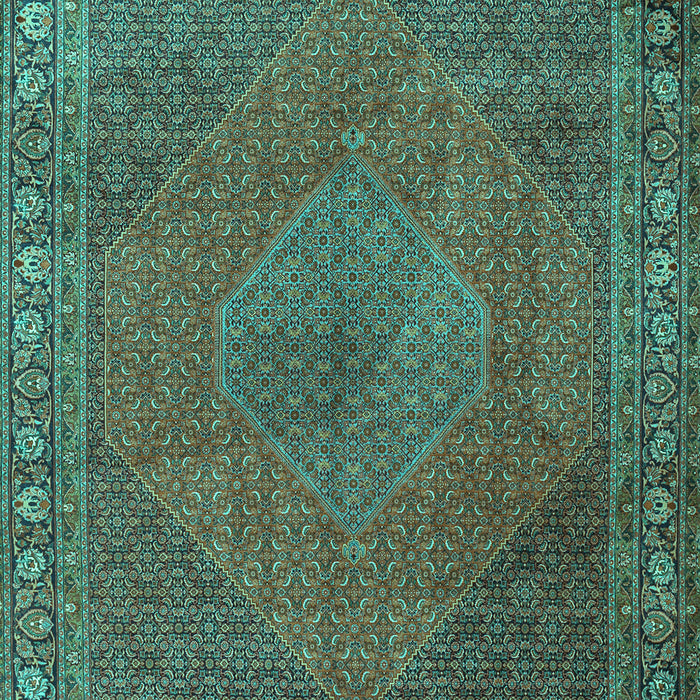Machine Washable Persian Turquoise Traditional Area Rugs, wshtr3492turq