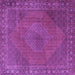 Square Persian Purple Traditional Rug, tr3492pur