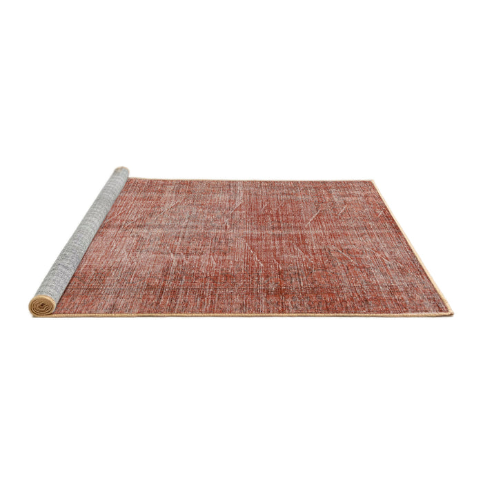 Sideview of Machine Washable Traditional Red Rug, wshtr3493