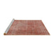 Sideview of Machine Washable Traditional Red Rug, wshtr3493