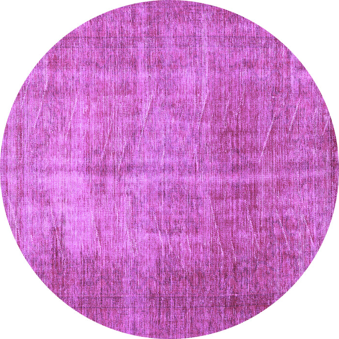 Round Machine Washable Persian Purple Traditional Area Rugs, wshtr3493pur