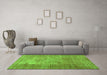 Machine Washable Persian Green Traditional Area Rugs in a Living Room,, wshtr3493grn