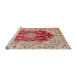 Sideview of Machine Washable Traditional Cherry Red Rug, wshtr3494