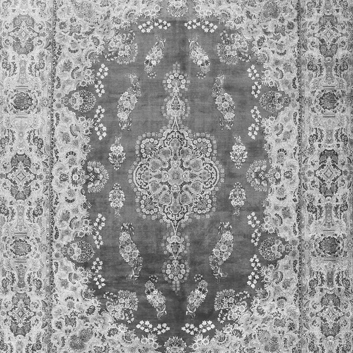 Serging Thickness of Machine Washable Persian Gray Traditional Rug, wshtr3494gry