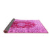 Sideview of Persian Pink Traditional Rug, tr3494pnk