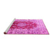 Sideview of Machine Washable Persian Pink Traditional Rug, wshtr3494pnk