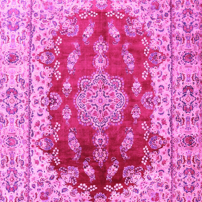 Machine Washable Persian Pink Traditional Rug, wshtr3494pnk