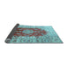 Sideview of Persian Light Blue Traditional Rug, tr3494lblu