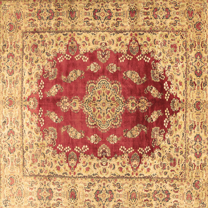 Square Persian Brown Traditional Rug, tr3494brn