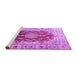 Sideview of Machine Washable Persian Purple Traditional Area Rugs, wshtr3494pur