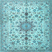 Square Persian Light Blue Traditional Rug, tr3495lblu