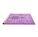 Sideview of Machine Washable Persian Purple Traditional Area Rugs, wshtr3495pur