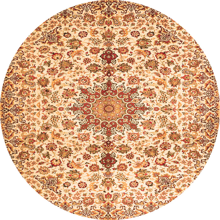 Machine Washable Persian Orange Traditional Area Rugs, wshtr3495org