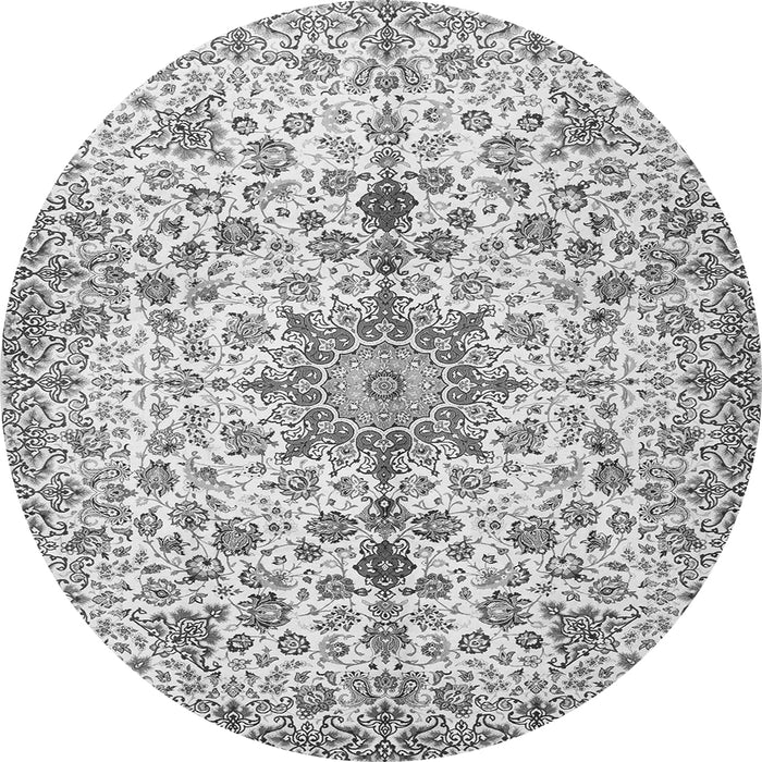 Machine Washable Persian Gray Traditional Rug, wshtr3495gry