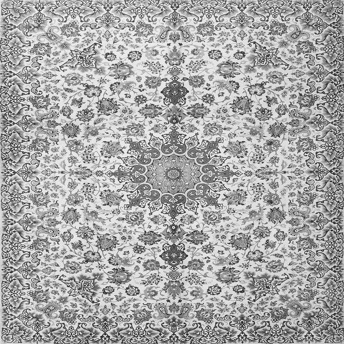 Serging Thickness of Persian Gray Traditional Rug, tr3495gry