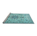 Sideview of Machine Washable Persian Light Blue Traditional Rug, wshtr3495lblu