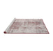 Sideview of Machine Washable Traditional Rose G Pink Rug, wshtr3496