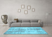 Machine Washable Persian Light Blue Traditional Rug in a Living Room, wshtr3496lblu