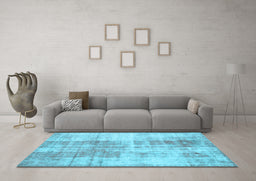 Machine Washable Persian Light Blue Traditional Rug in a Living Room, wshtr3496lblu