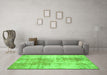 Machine Washable Persian Green Traditional Area Rugs in a Living Room,, wshtr3496grn