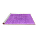 Sideview of Machine Washable Persian Purple Bohemian Area Rugs, wshtr3497pur