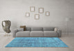 Machine Washable Persian Light Blue Bohemian Rug in a Living Room, wshtr3497lblu