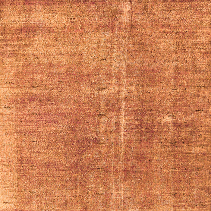 Round Machine Washable Persian Orange Bohemian Area Rugs, wshtr3497org