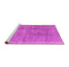 Sideview of Machine Washable Persian Pink Bohemian Rug, wshtr3497pnk