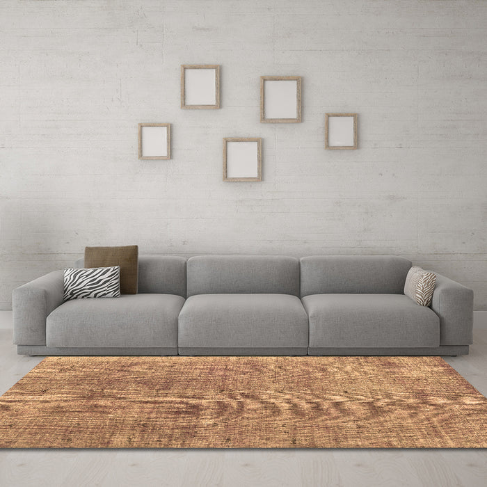 Machine Washable Persian Brown Bohemian Rug in a Living Room,, wshtr3497brn