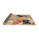 Sideview of Traditional Sienna Brown Patchwork Rug, tr3498