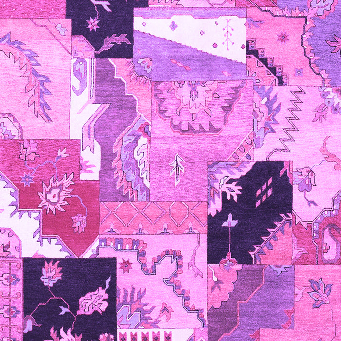 Patchwork Purple Transitional Rug, tr3498pur