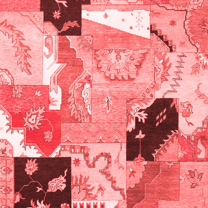 Patchwork Red Transitional Area Rugs