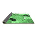 Sideview of Patchwork Emerald Green Transitional Rug, tr3498emgrn