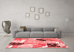 Transitional Red Washable Rugs