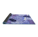 Sideview of Patchwork Blue Transitional Rug, tr3498blu