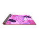 Sideview of Patchwork Purple Transitional Rug, tr3498pur