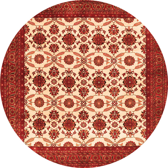 Machine Washable Persian Orange Traditional Area Rugs, wshtr3499org