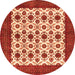 Machine Washable Persian Orange Traditional Area Rugs, wshtr3499org