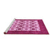 Sideview of Machine Washable Persian Pink Traditional Rug, wshtr3499pnk