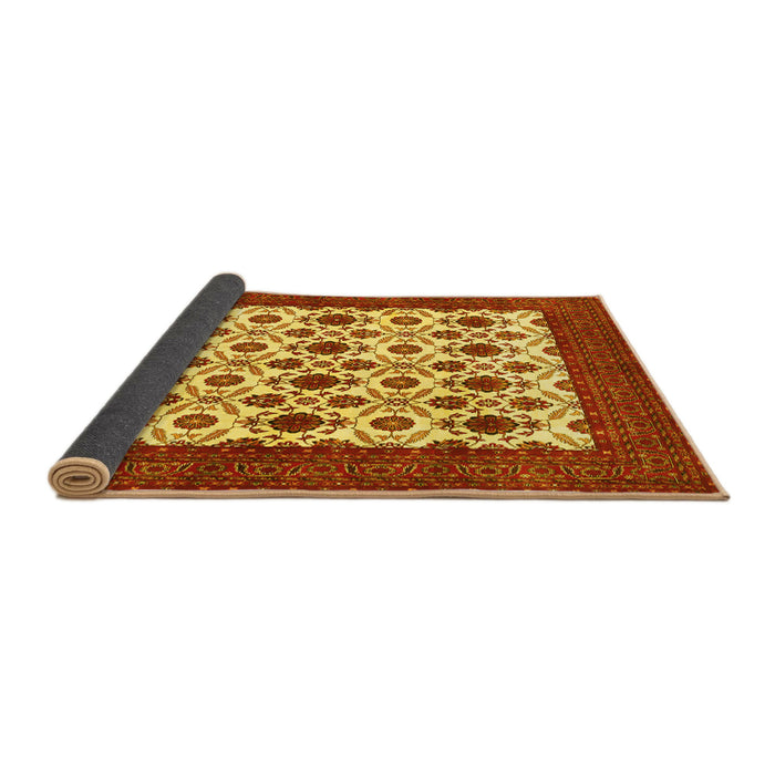 Sideview of Persian Yellow Traditional Rug, tr3499yw