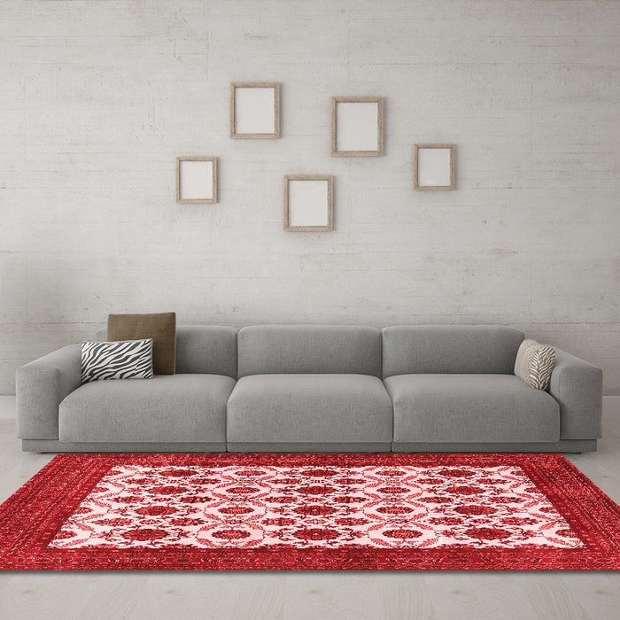 Traditional Red Washable Rugs