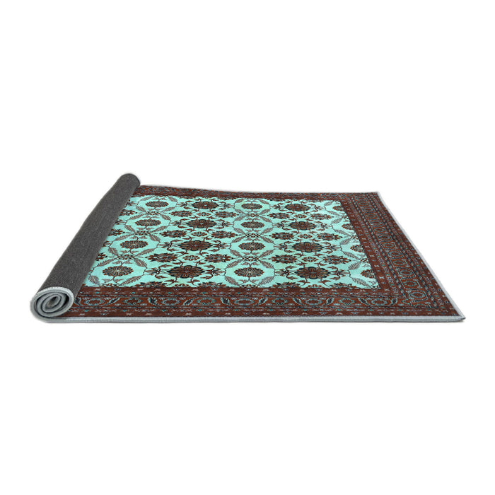 Sideview of Persian Light Blue Traditional Rug, tr3499lblu