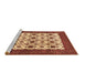 Sideview of Machine Washable Persian Brown Traditional Rug, wshtr3499brn