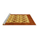 Sideview of Machine Washable Persian Yellow Traditional Rug, wshtr3499yw