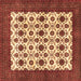 Square Machine Washable Persian Brown Traditional Rug, wshtr3499brn