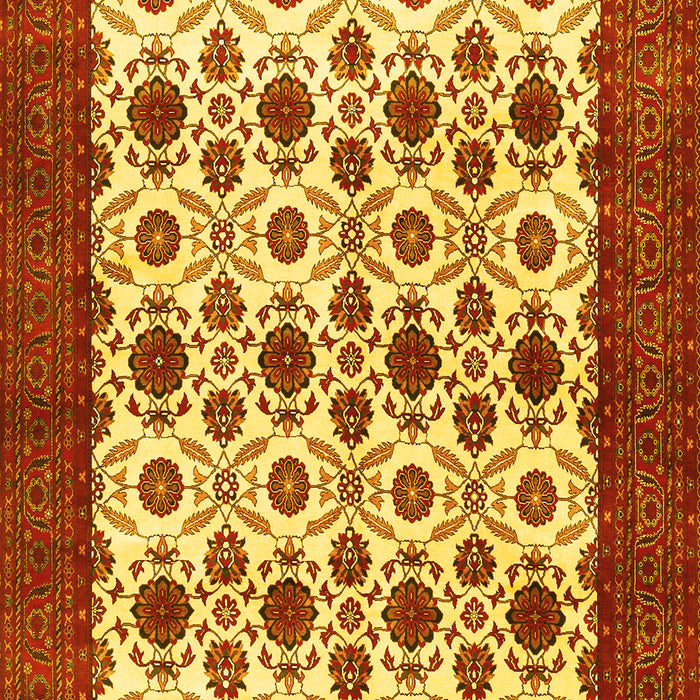 Machine Washable Persian Yellow Traditional Rug, wshtr3499yw