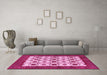 Machine Washable Persian Pink Traditional Rug in a Living Room, wshtr3499pnk