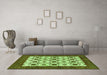 Machine Washable Persian Green Traditional Area Rugs in a Living Room,, wshtr3499grn